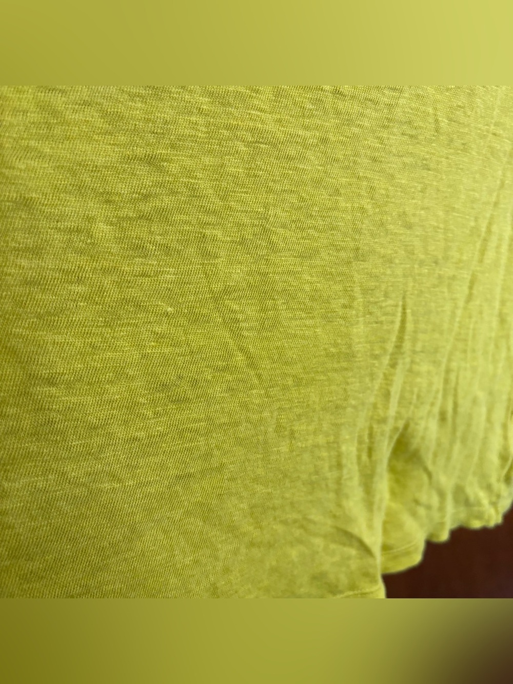 Tahari 100% Linen Yellow Blouse Top 2X Slouchy Asymmetrical Button Up Lagenlook - Picture 8 of 9